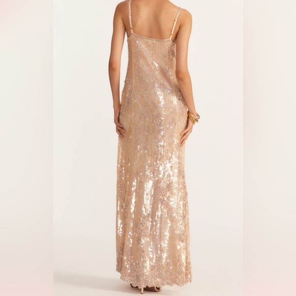 Love Shack Fancy- Alida Gown in Peach, Size 6. - Picture 3 of 6